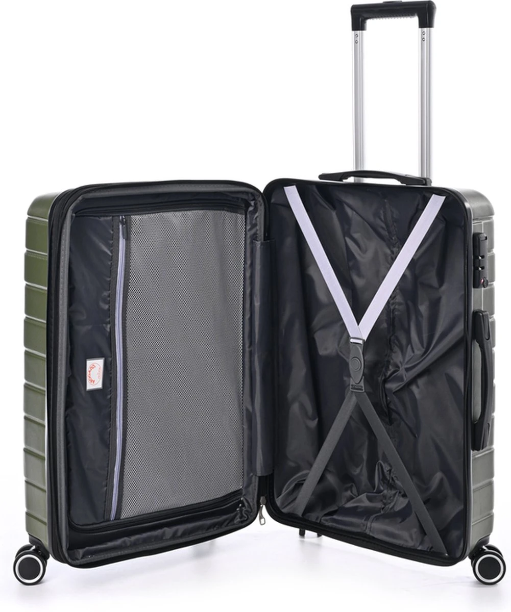 Jump Arogado - Reiskoffer - 66 Cm - 4 Wielen - TSA-Cijferslot - Kaki - Afbeelding 4