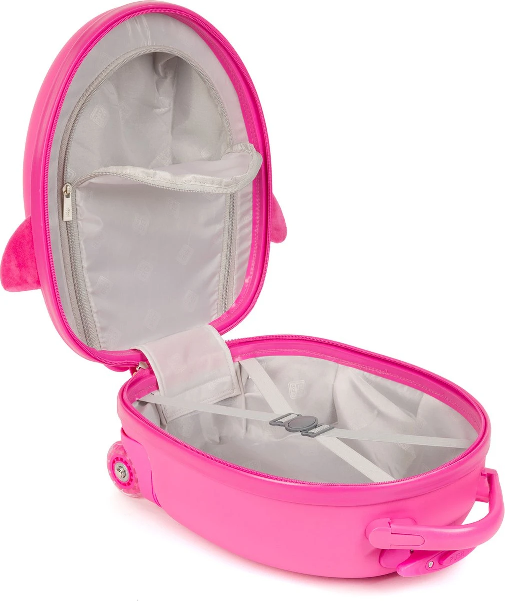 Boppi - Kindertrolley - Pinguïn (roze) - Handbagage - Lichtgewicht - Duurzaam - 17L - Afbeelding 5