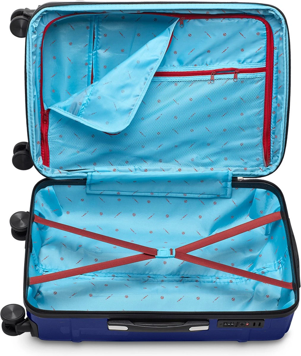 Tesla PC - Reiskoffer - 65 Cm - 4 Wielen - Blauw - Afbeelding 3