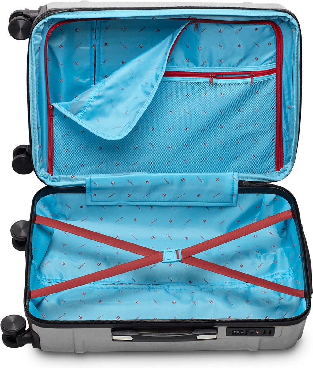 Tesla PC - Reiskoffer - 65 Cm - 4 Wielen - Zilver - Afbeelding 3