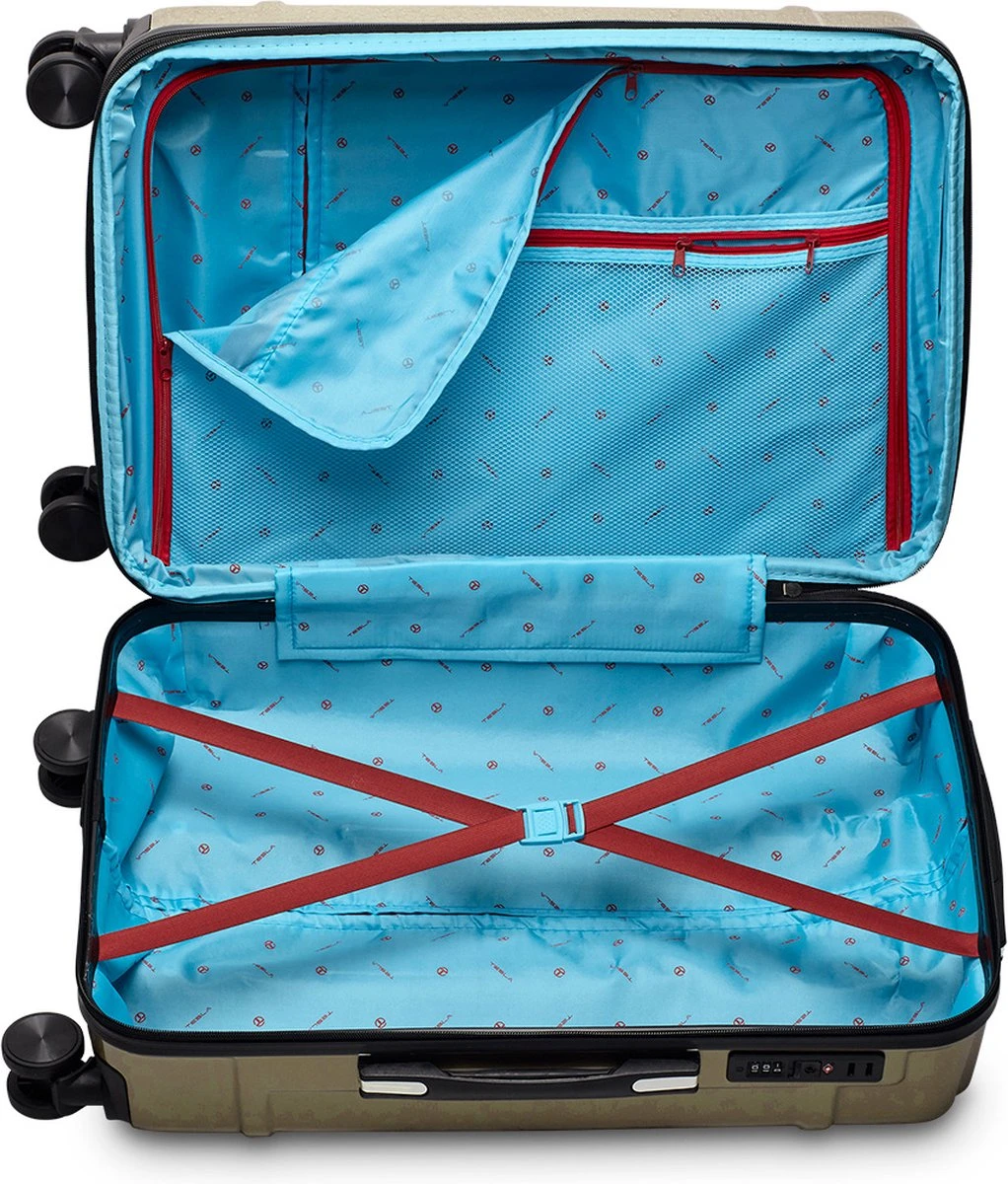 Tesla PC - Reiskoffer - 65 Cm - 4 Wielen - Goud - Afbeelding 3