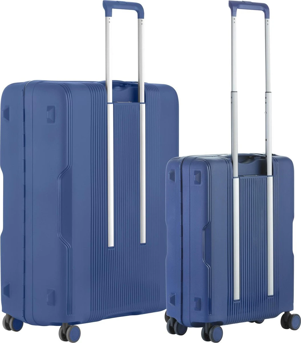 CarryOn Protector Luxe 2-delige Kofferset - TSA Trolleyset Handbagage En Groot - Kliksloten - Ultralicht - Blauw - Afbeelding 2