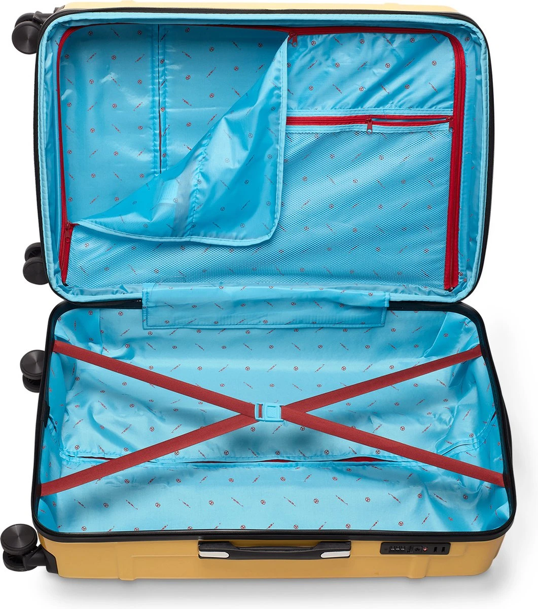 Tesla PC - Reiskoffer - 75 Cm - 4 Wielen - Geel - Afbeelding 3