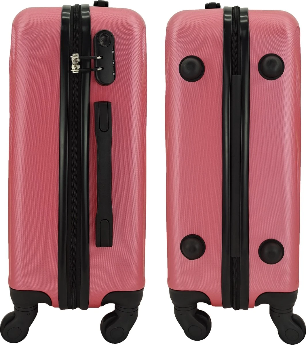 SB Travelbags Bagage Koffer 75cm 4 Wielen Trolley - Roze - Afbeelding 4