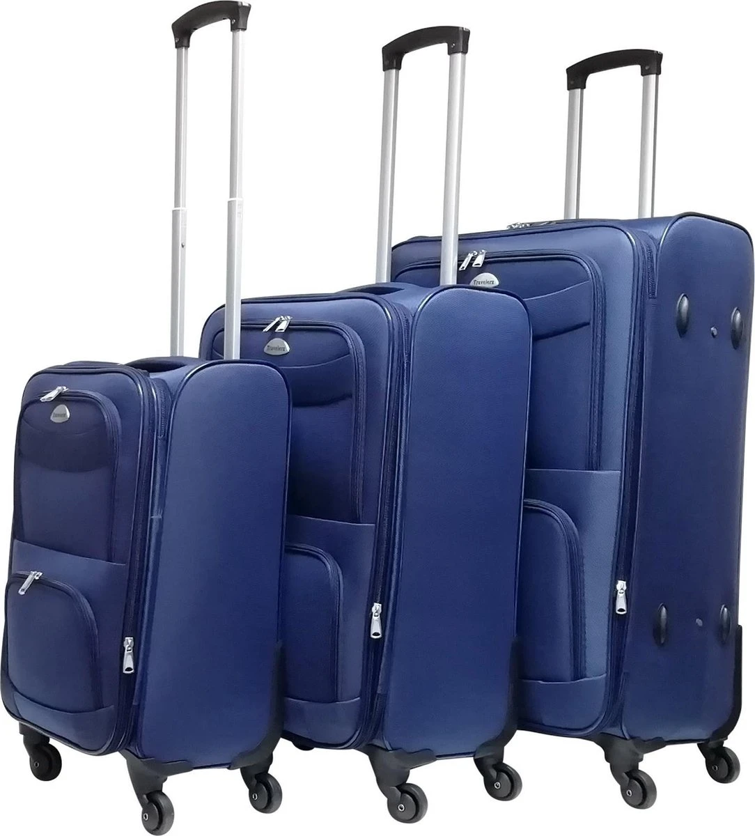 Castillo Travelerz 3 Delige Stoffen Kofferset - Expandable - Blauw