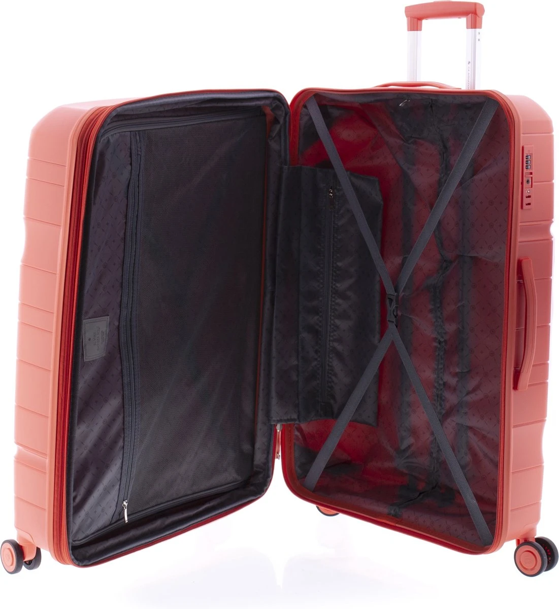 Gladiator Boxing Middelgrote Koffer Expandable 67 Cm 70/80 Liter TSA Slot - Koraalrood - Afbeelding 5