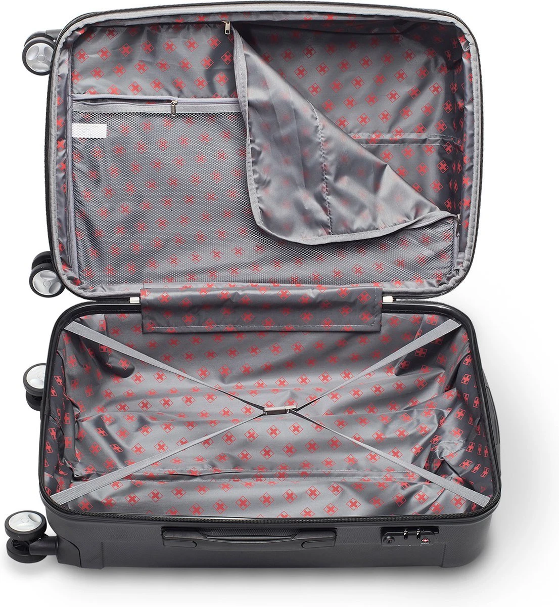 Swiss Alps - Reiskoffer - 68 Cm - 4 Wielen - Zwart - Afbeelding 3