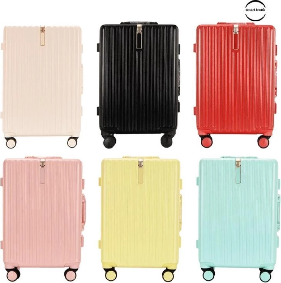 TOP AA Reis Kofferset - Trolleyset 3-delig Met TSA Slot Aluminum Frame, Kleine Cabine En Groot, ABS Luggage, (20+24+28 Inches 3 Pc Set), Roze/pink - Afbeelding 16