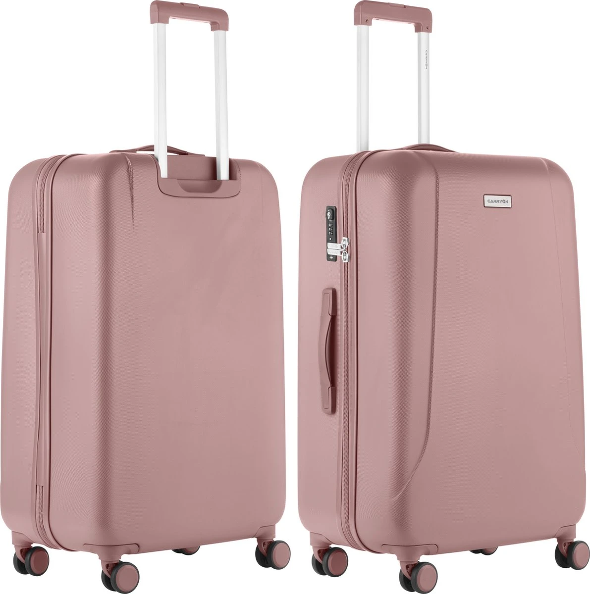 CarryOn Skyhopper Reiskoffer - 78cm TSA Trolley Met OKOBAN - Dubbele Wielen - Old Pink - Afbeelding 2