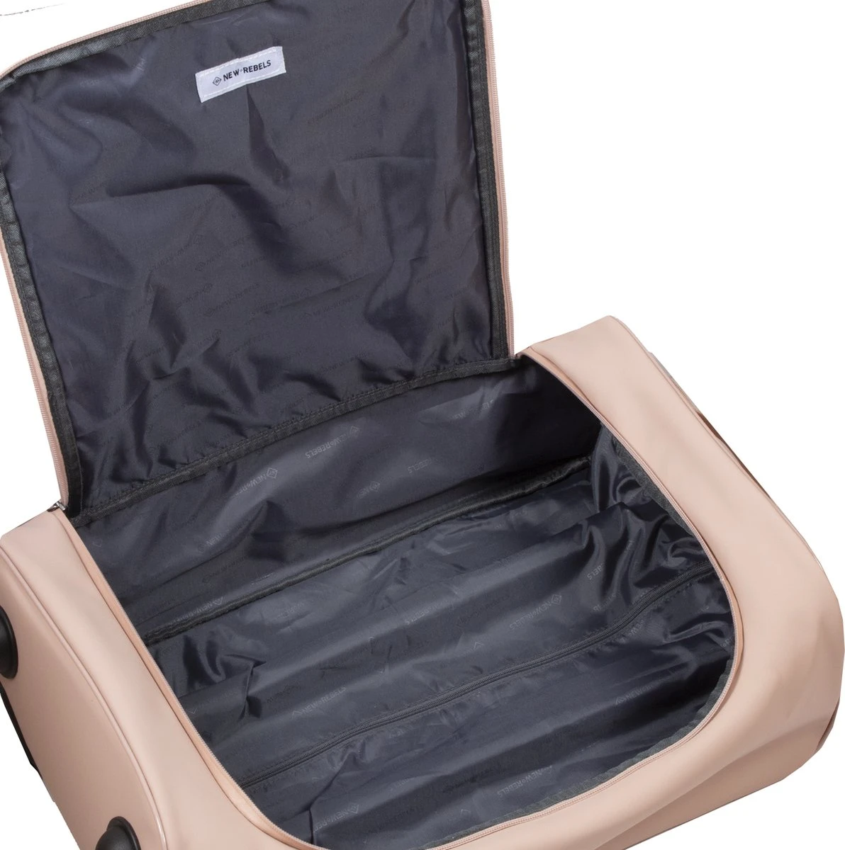 New Rebels® Harper Reistas / Weekendtas Geschikt Voor Handbagage - Waterafstotend Polyutheraan - Trolley Met Wielen En Reflectiedetails - Oud Roze - 29L - Afbeelding 4