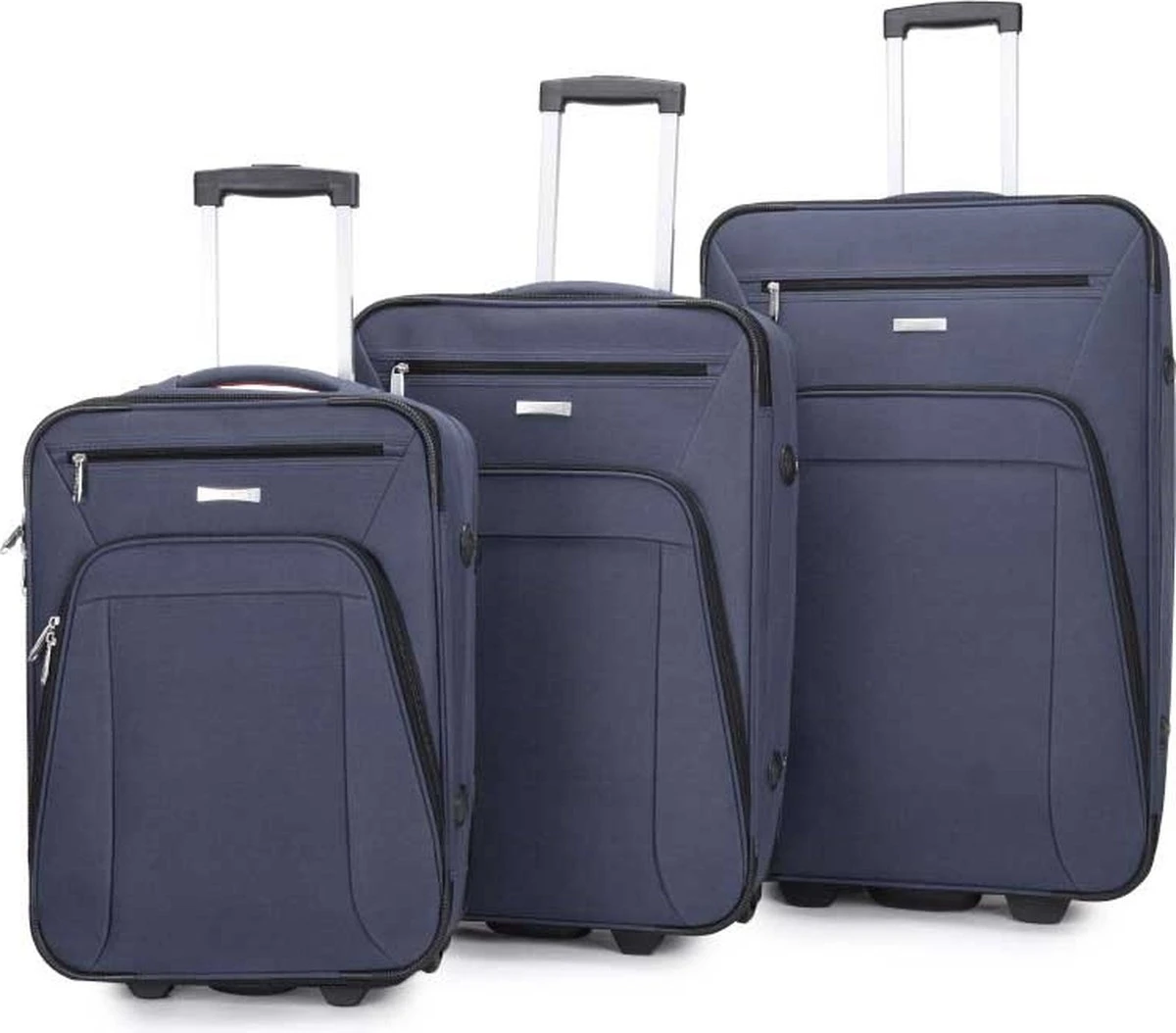 Decent Basic-Line Medium Trolley 63 Cm - Donkerblauw - Afbeelding 8