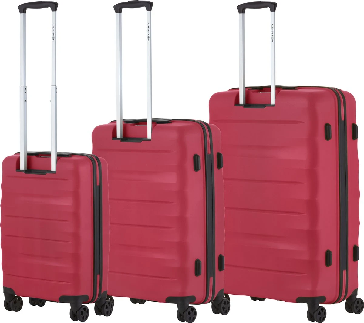 CarryOn Porter ® Kofferset - TSA Trolleyset 3-delig Met OKOBAN - Dubbele Wielen - Rood - Afbeelding 2