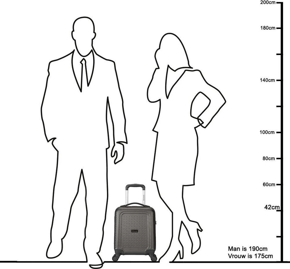 Decent Handbagage Koffer / Trolley / Reiskoffer - 42 Cm - 24 Liter - ABS - Maxi Air - Champagne - Afbeelding 10