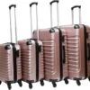 Castillo Quadrant 4 Delige ABS Kofferset - Rosé Gold