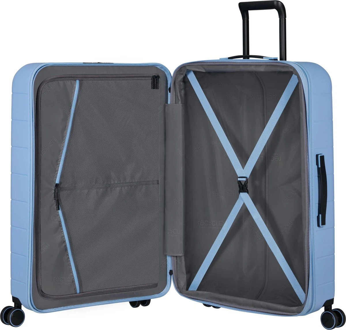 American Tourister Reiskoffer - Novastream Spinner 77/28 Tsa Exp (Large) Pastel Blue - Afbeelding 4