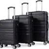 Merax 3-delig Kofferset Met TSA Slot - Trolleyset ABS 40L, 70L & 110 Liter - Zwart
