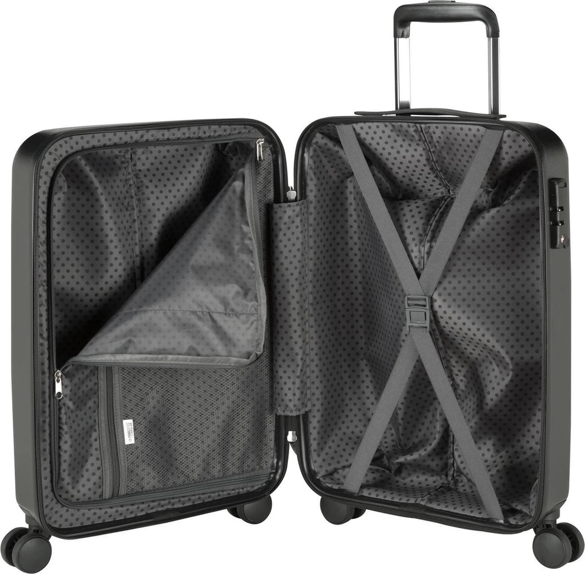 Princess Traveller Harlem - Handbaggage Koffer - Zwart - S - 55cm - Afbeelding 4