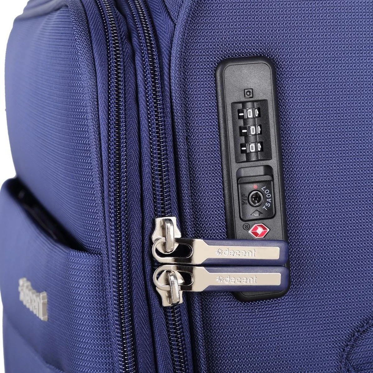 Decent D-Upright Large Koffer - 76 Cm Expandable - TSA Slot - Donkerblauw - Afbeelding 9