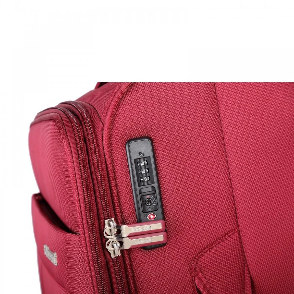 Decent D-Upright Medium Koffer - 66 Cm Expandable - TSA Slot - Bordeaux Rood - Afbeelding 5