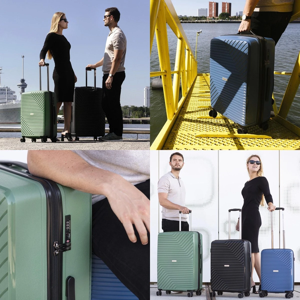 CarryOn Transport TSA Reiskoffer - Trolley 67cm Met Expander - OKOBAN - YKK Ritsen - Dubbele Wielen - Zwart - Afbeelding 5