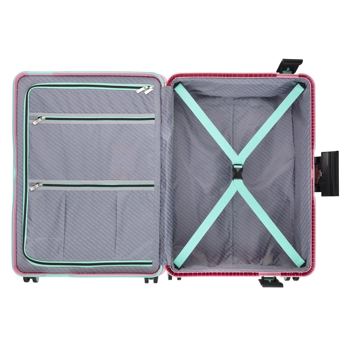 CarryOn Steward TSA Reiskoffer - 65cm Trolley Met Kliksloten - Dubbele Wielen - Roze - Afbeelding 3