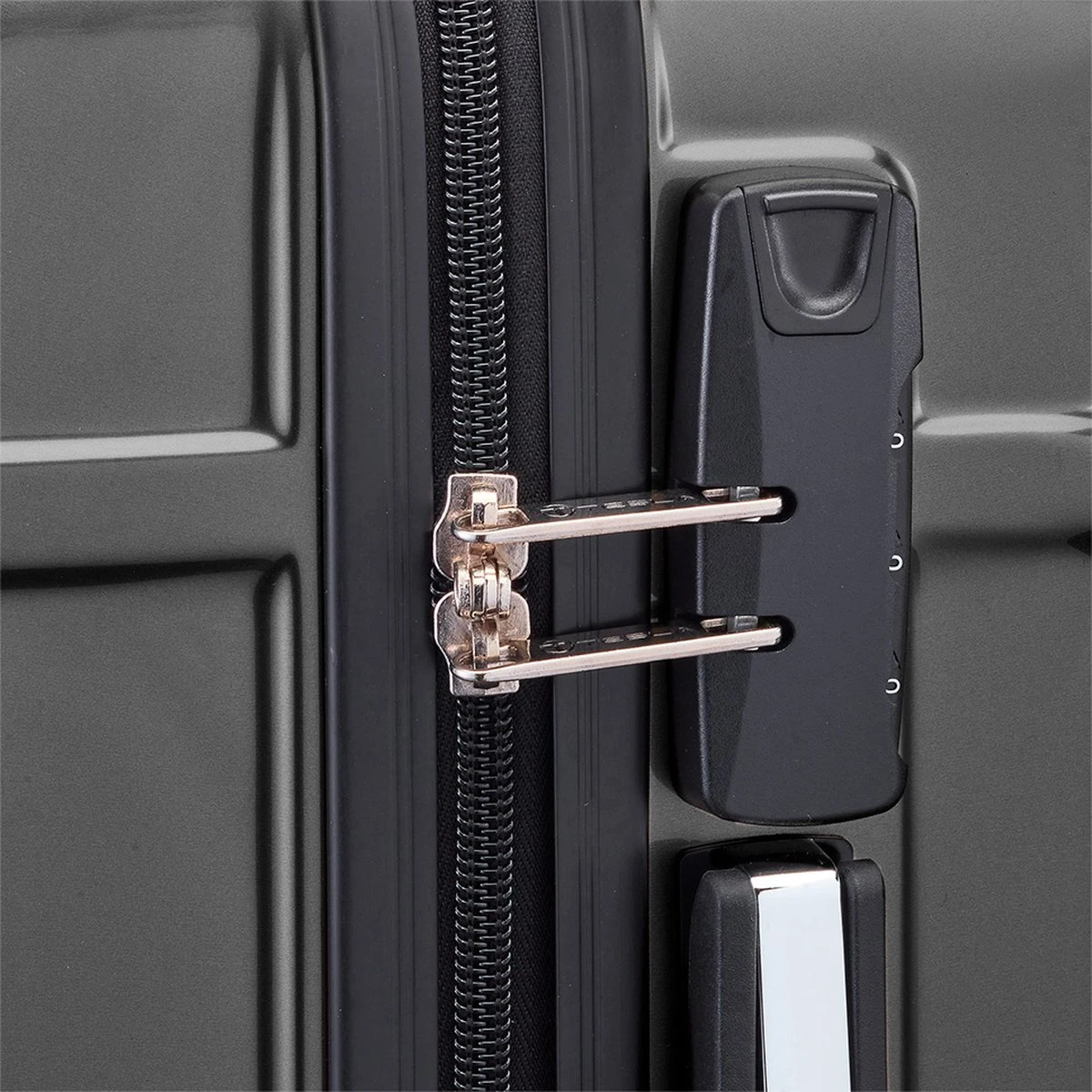 Tesla PC - Handbagage Koffer - 55x35x20 Cm - 4 Wielen - Grijs - Afbeelding 6