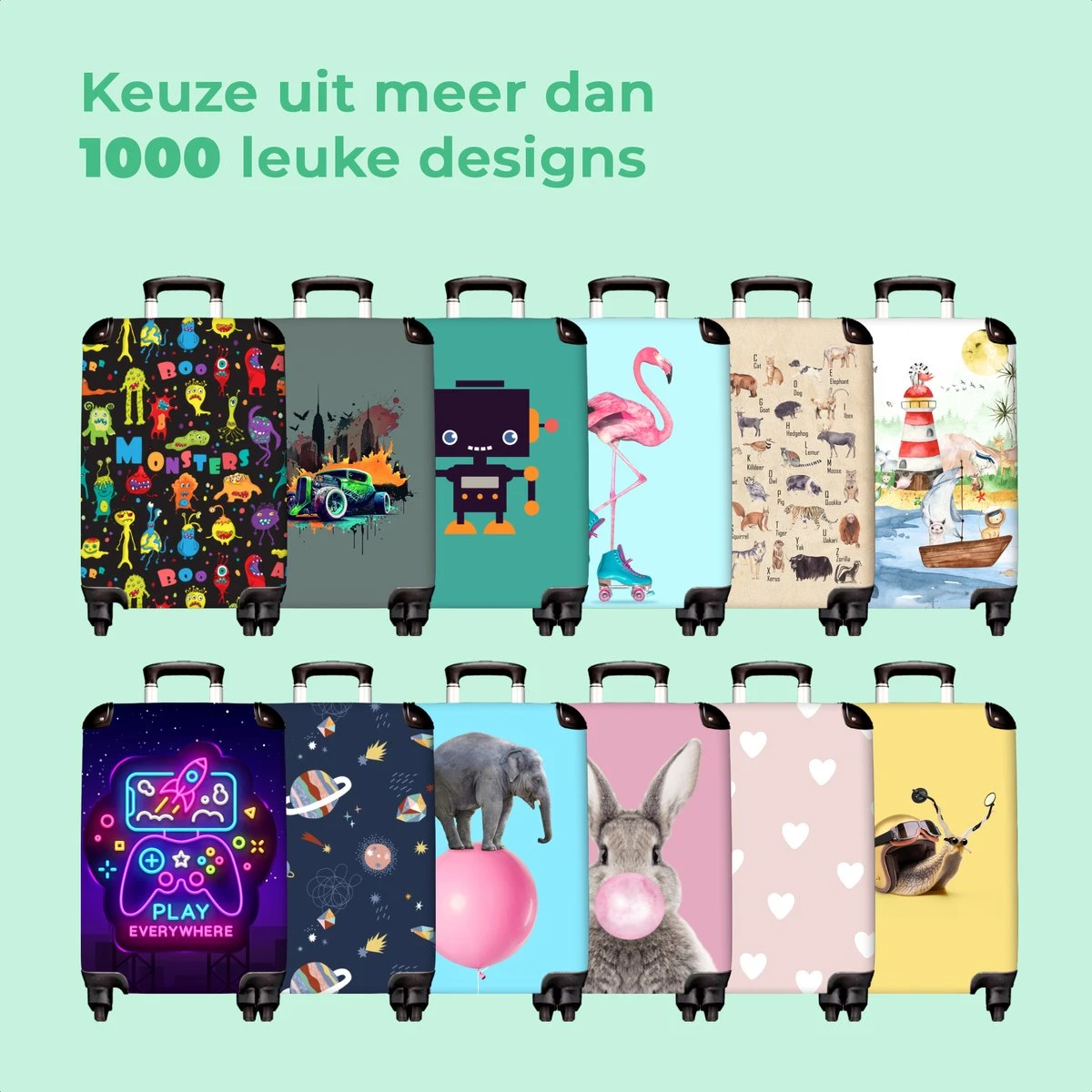 NoBoringSuitcases.com® Koffer Groot - Teddybeer - Knuffel - Bruin - Beer - Trolley Koffer Met TSA-slot - Met Wielen - 90 Liter - Reiskoffer - 66 Cm - Afbeelding 8