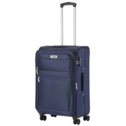 Travelz Softspinner TSA Reiskoffer 67cm - Zachte Reiskoffer Met Expander - Blauw