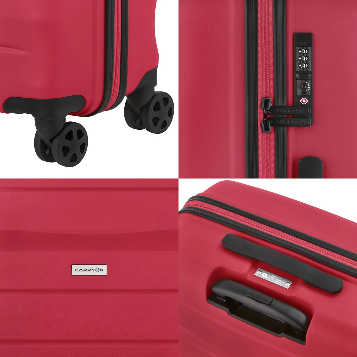 CarryOn Porter ® Kofferset - TSA Trolleyset 3-delig Met OKOBAN - Dubbele Wielen - Rood - Afbeelding 3