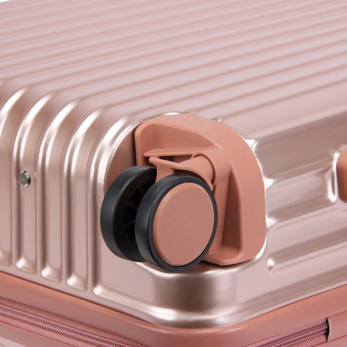 Royal Swiss - Reis Koffer - 66cm - Cijferslot- Lichtgewicht Koffer - 4 Wielen- Rosé Gold - Afbeelding 6