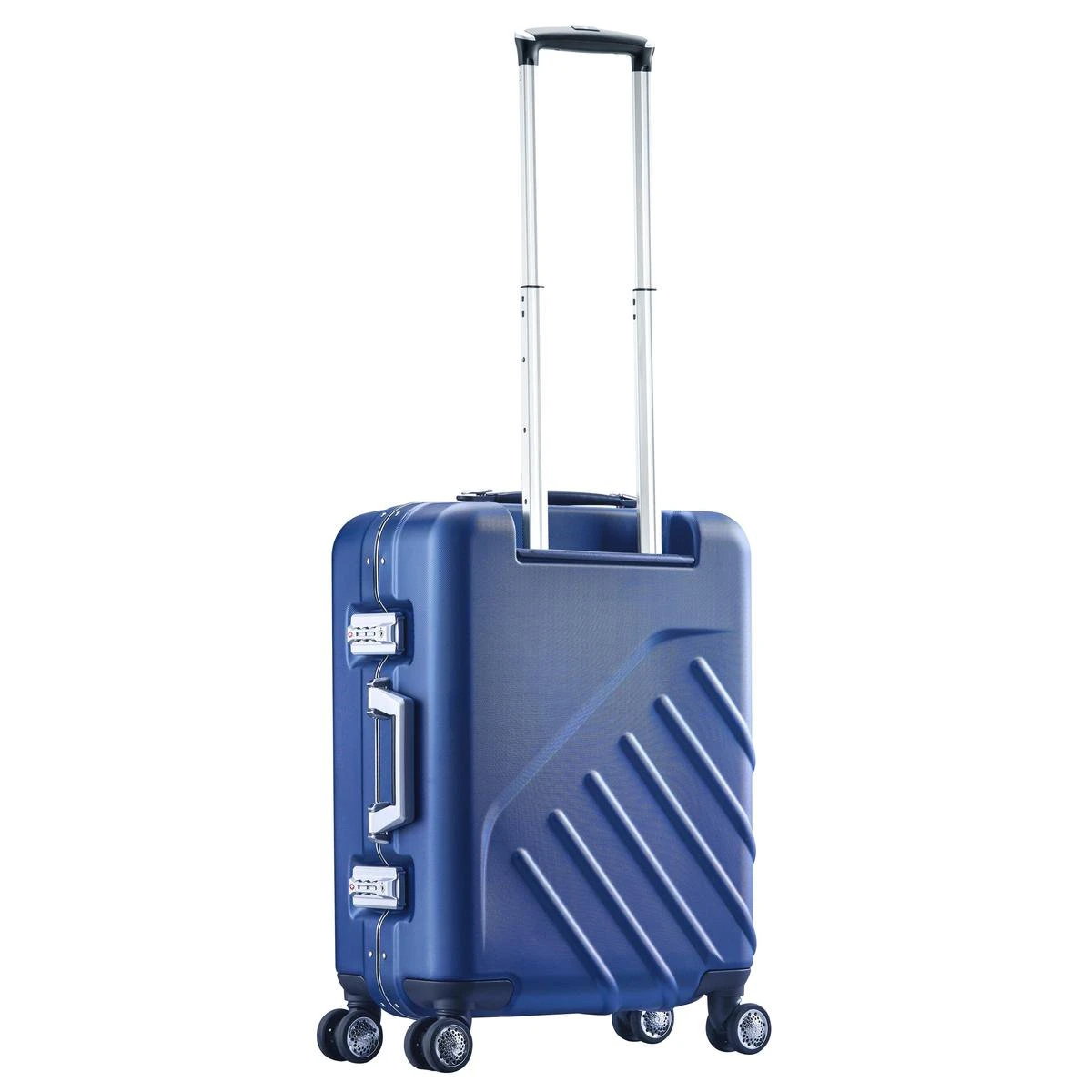 Swissmobility Elite Handbagagekoffer - 55cm Luxe Handbagage Met Dubbele TSA-kliksloten - Blauw - Afbeelding 2
