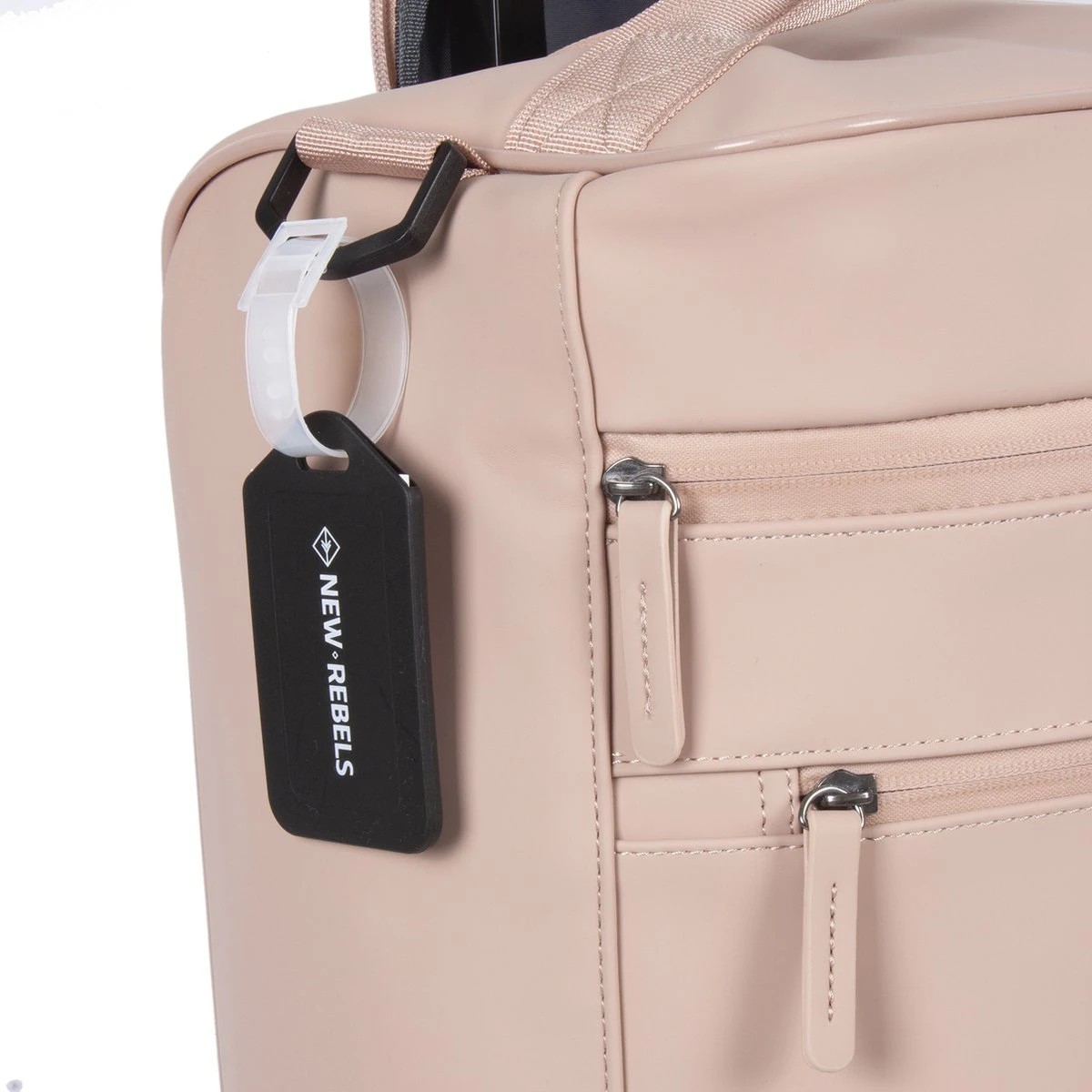 New Rebels® Harper Reistas / Weekendtas Geschikt Voor Handbagage - Waterafstotend Polyutheraan - Trolley Met Wielen En Reflectiedetails - Oud Roze - 29L - Afbeelding 7