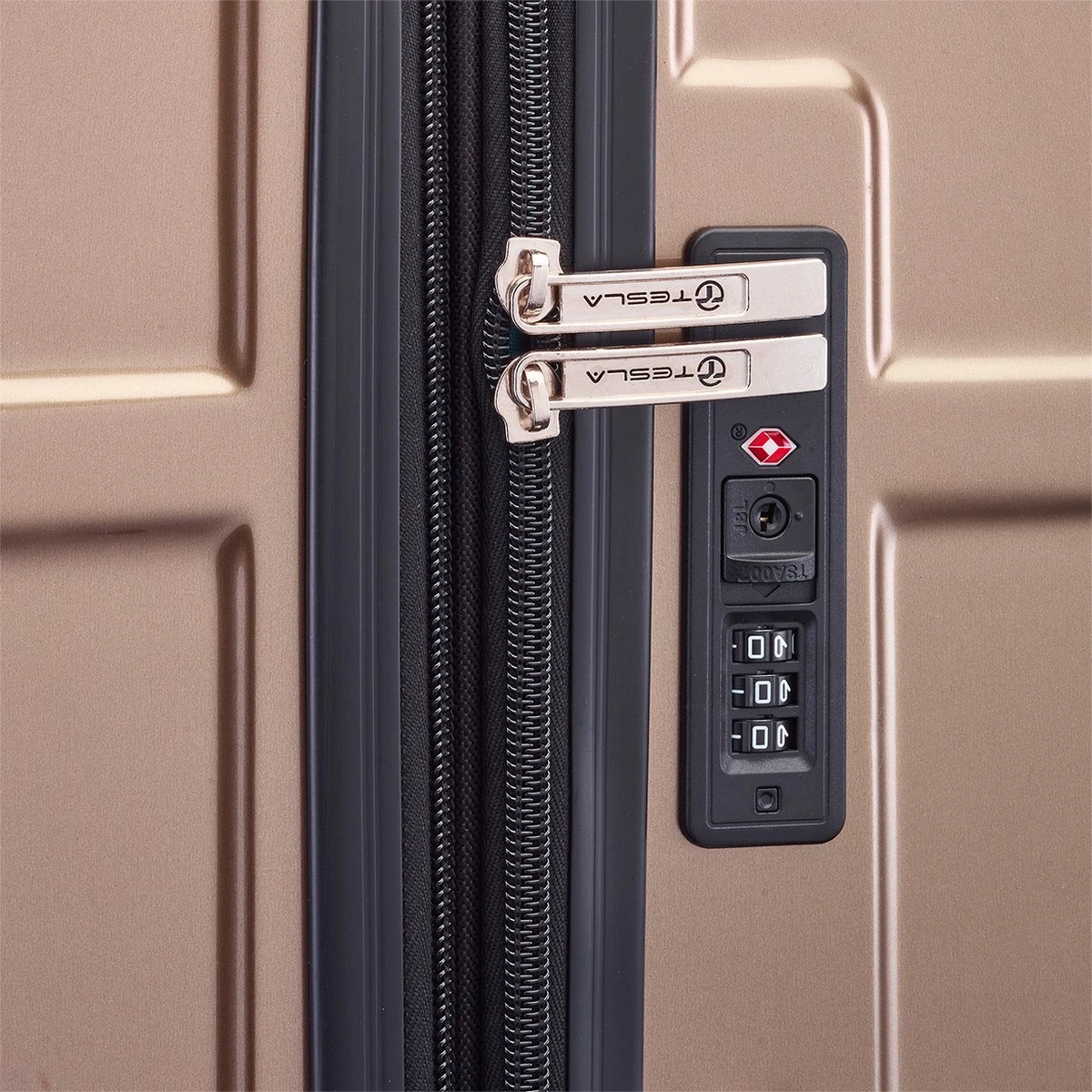 Tesla PC - Reiskoffer - 65 Cm - 4 Wielen - Goud - Afbeelding 5