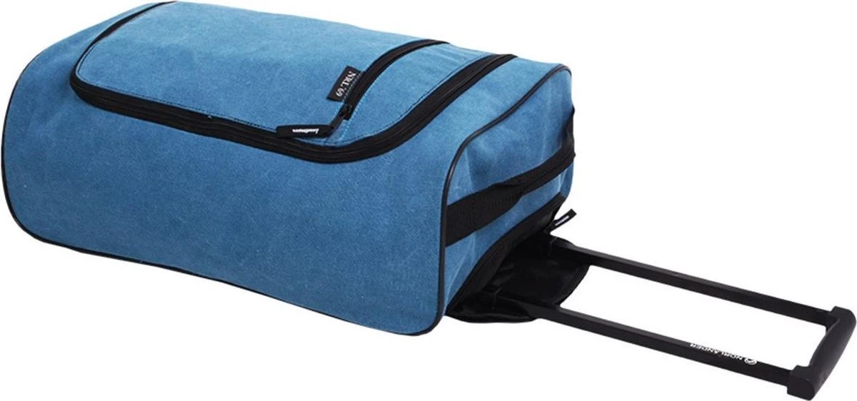 Norländer Lyon Canvas Trolley Trolleytas Blauw - Afbeelding 4