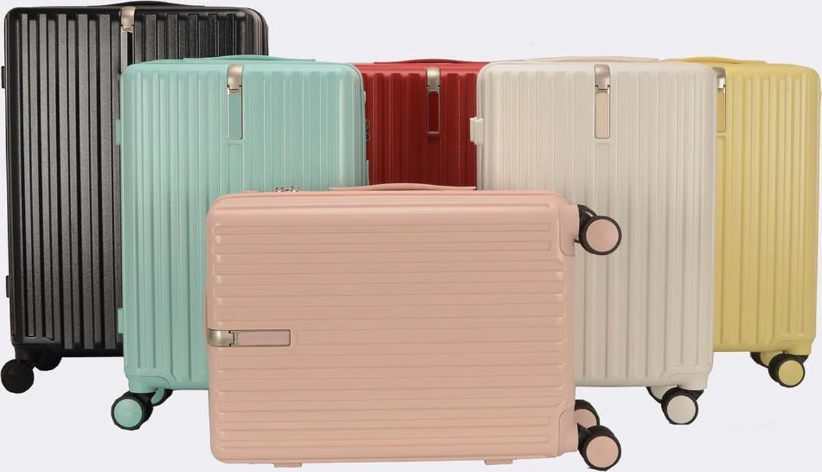 TOP AA Reis Kofferset - Trolleyset 3-delig Met TSA Slot Aluminum Frame, Kleine Cabine En Groot, ABS Luggage, (20+24+28 Inches 3 Pc Set), Roze/pink - Afbeelding 9