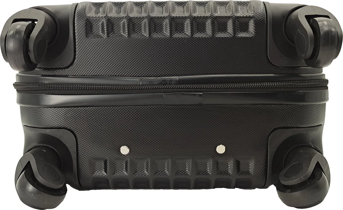 SB Travelbags Handbagage Koffer 51cm 4 Wielen Trolley - Zwart - Afbeelding 7