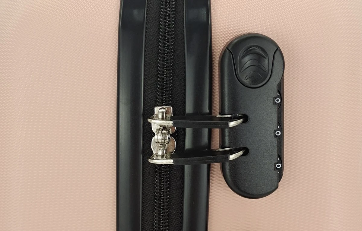 SB Travelbags Bagage Koffer 75cm 4 Wielen Trolley - Licht Roze - Afbeelding 2