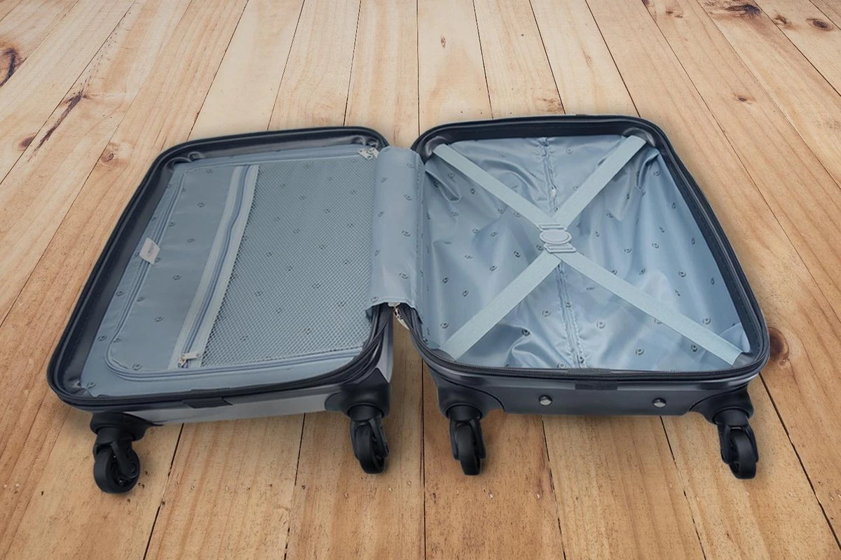 Koffer - Meisje - Regenboog - Trap - Wolken - Kinderen - Koffer Meisje - 35x55x20 Cm - Handbagage - Trolley - Reiskoffer - Afbeelding 7