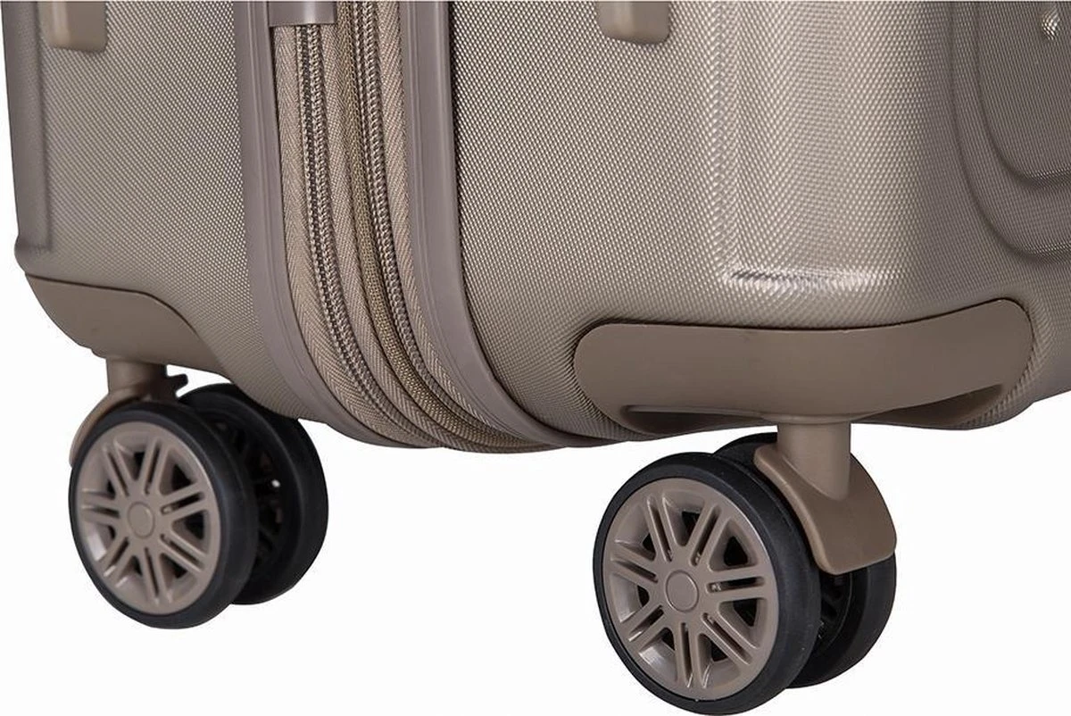 Decent Handbagage Koffer / Trolley / Reiskoffer - 42 Cm - 24 Liter - ABS - Maxi Air - Champagne - Afbeelding 15
