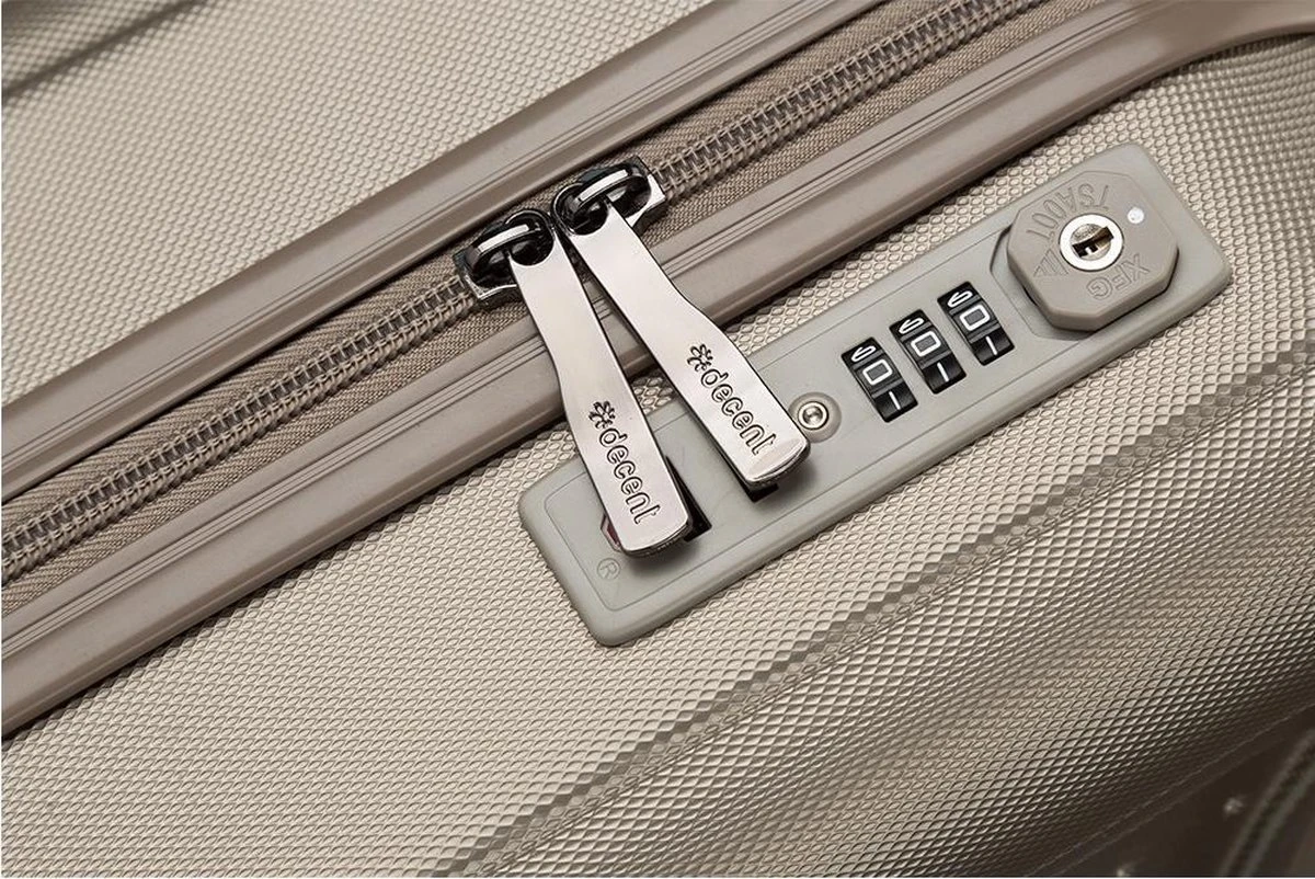 Decent Handbagage Koffer / Trolley / Reiskoffer - 42 Cm - 24 Liter - ABS - Maxi Air - Champagne - Afbeelding 5