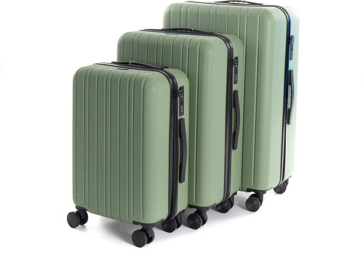 AttitudeZ Azur Reiskoffer Medium Olijfgroen 67cm - TSA-slot - Afbeelding 4