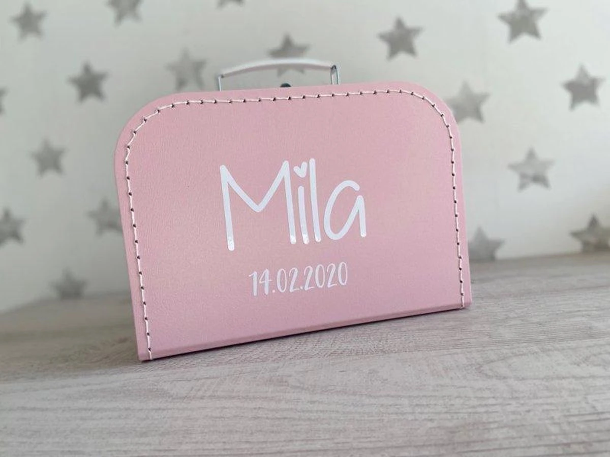 Kinder Koffertje | Naam Koffertje | Logeerkoffer | Kraamcadeau | Baby | Keuze Uit Diverse Kleuren