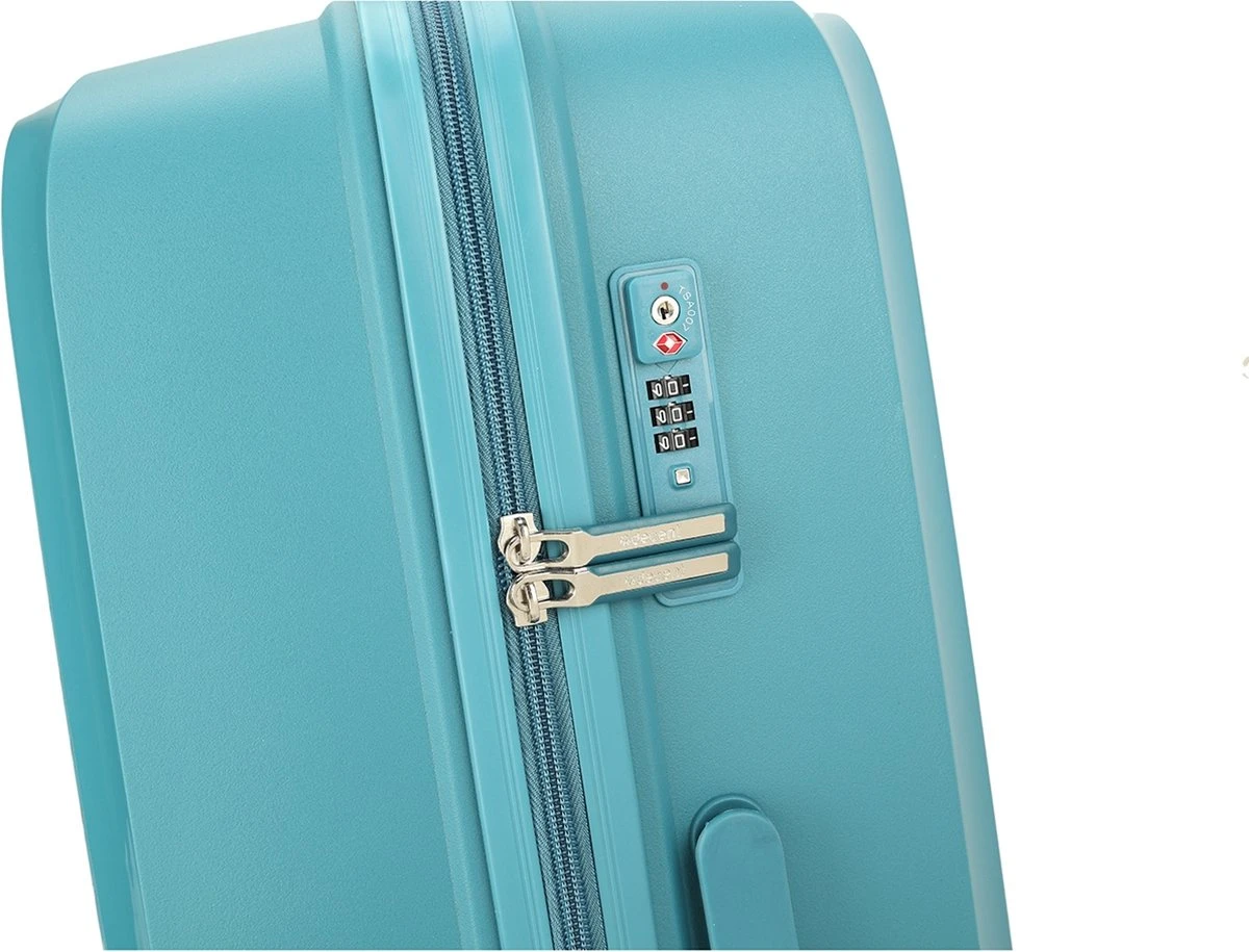 Decent CROSS-ONE PP Trolley 76 Cm - 94 Liter - TSA Slot - Petrol - Afbeelding 7