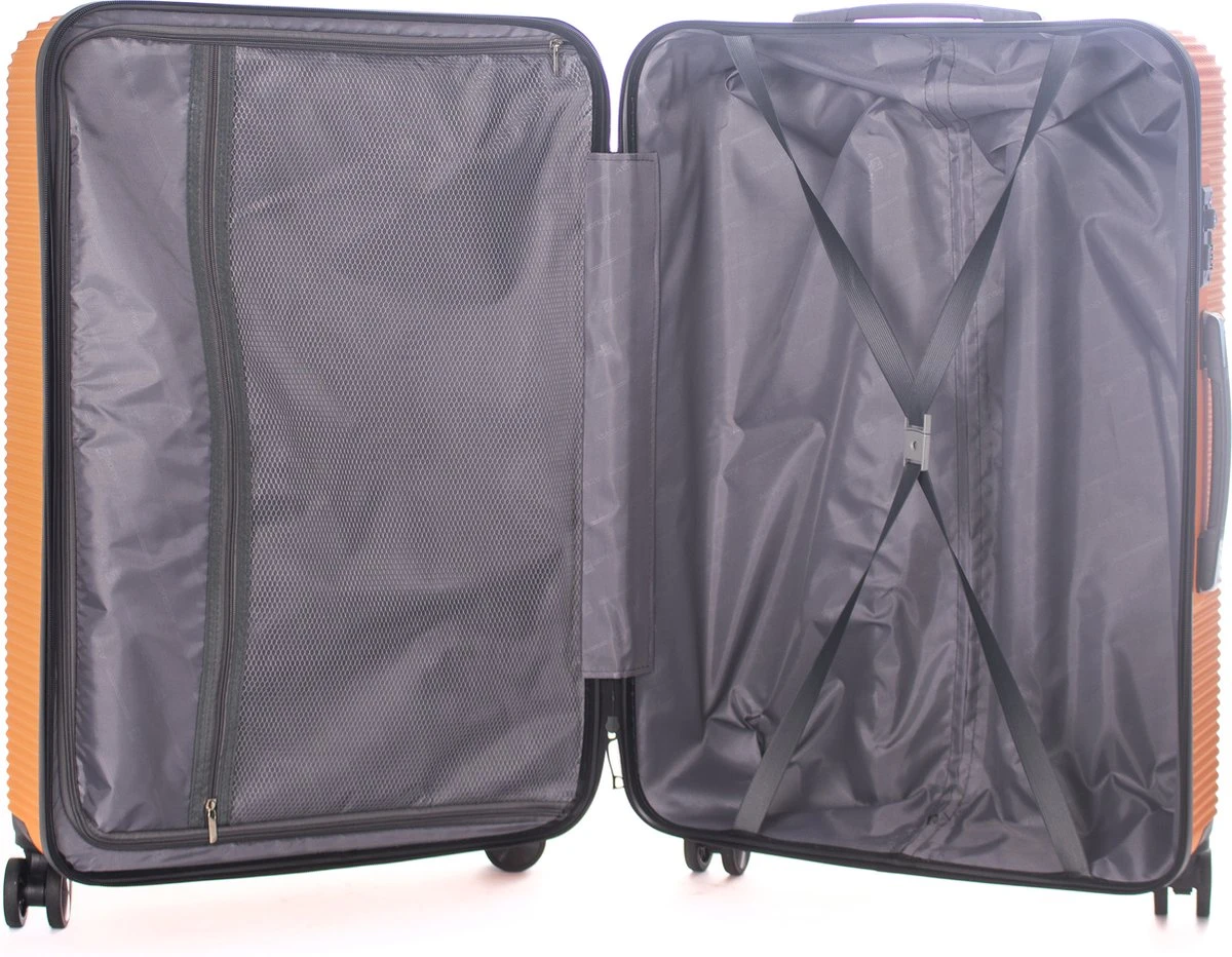 AttitudeZ Air-Z Handbagage Koffer Oranje 55cm - TSA-slot - Afbeelding 4