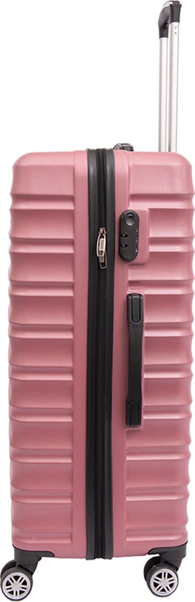 Tobeyz - Kofferset - 3-delig Roze Handbagage - Verrijdbaar Op 4 Wielen - Stevig ABS - Lichtgewicht, Trolley - Afbeelding 2