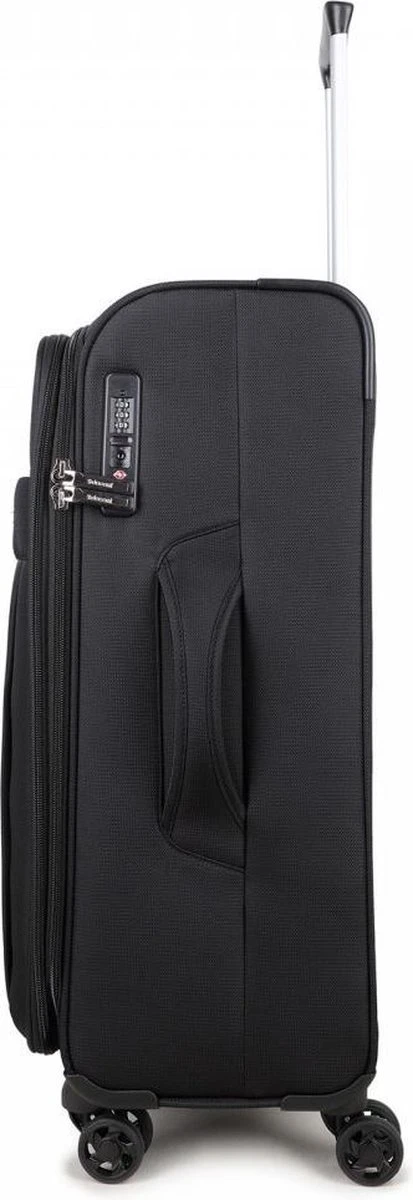 Decent D-Upright Large Koffer - 76 Cm Expandable - TSA Slot - Zwart - Afbeelding 19