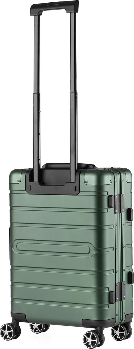 CarryOn ULD Handbagage - Luxe Aluminium Trolley 55cm - Dubbel TSA Slot - Dubbele Wielen - Groen - Afbeelding 3
