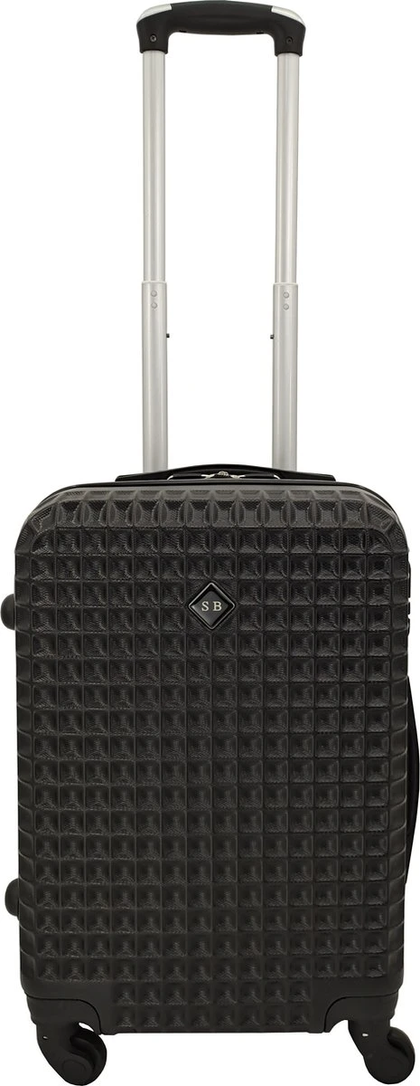 SB Travelbags Handbagage Koffer 51cm 4 Wielen Trolley - Zwart