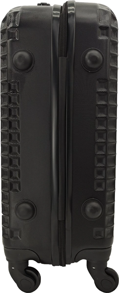 SB Travelbags Handbagage Koffer 51cm 4 Wielen Trolley - Zwart - Afbeelding 3