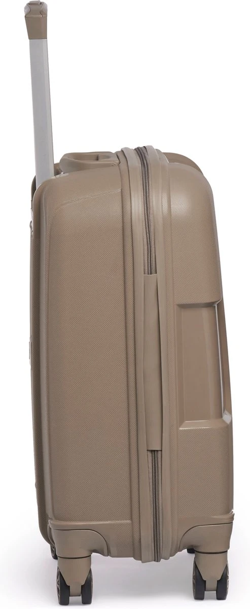 ©TROLLEYZ - Venice No.10 - Trolley - 55cm Met TSA Slot - Dubbele Wielen - 360° Spinners - 100% Polypropyleen - Handbagage Koffer In Pearl Sand - Afbeelding 2